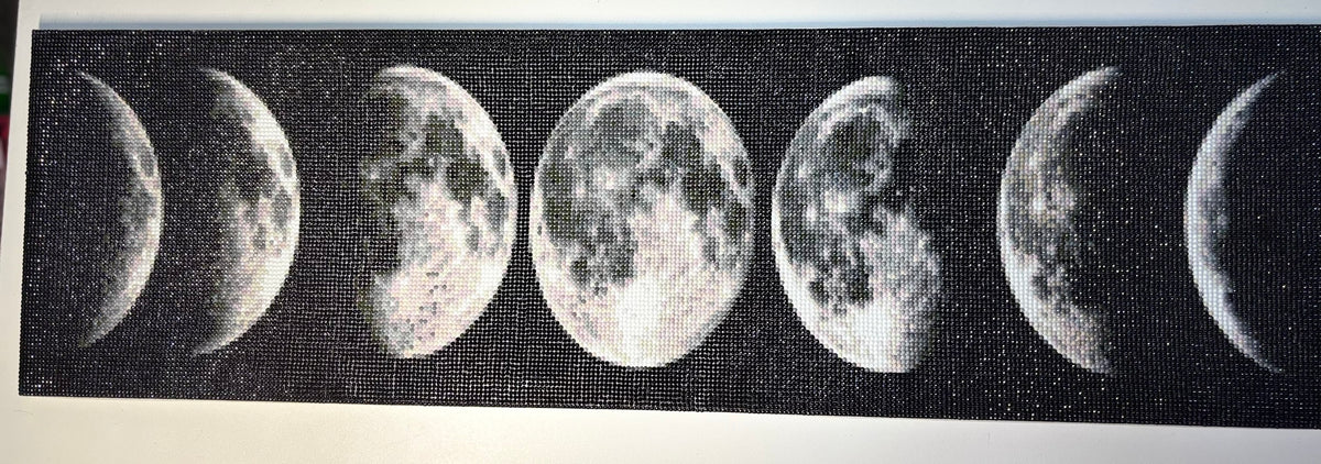 Black and White Moon Phases