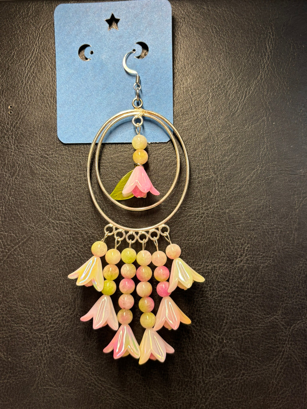 Pink Flower Chandler Earrings