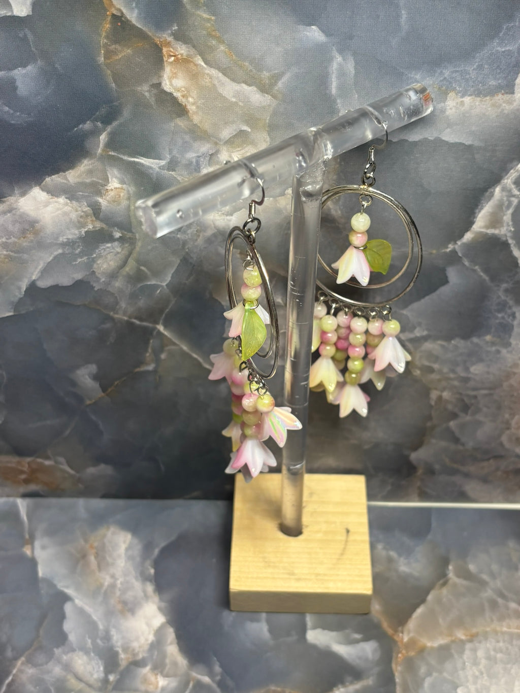 Pink Flower Chandler Earrings