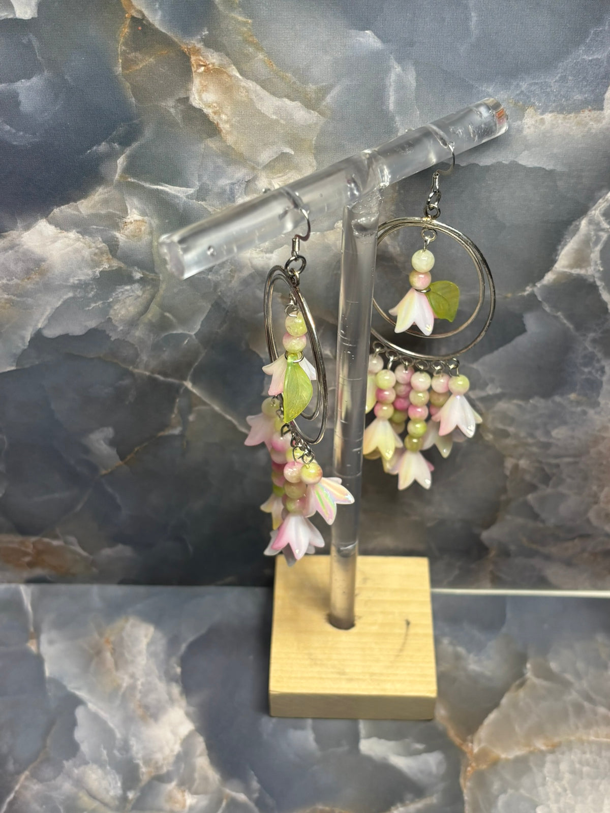 Pink Flower Chandler Earrings