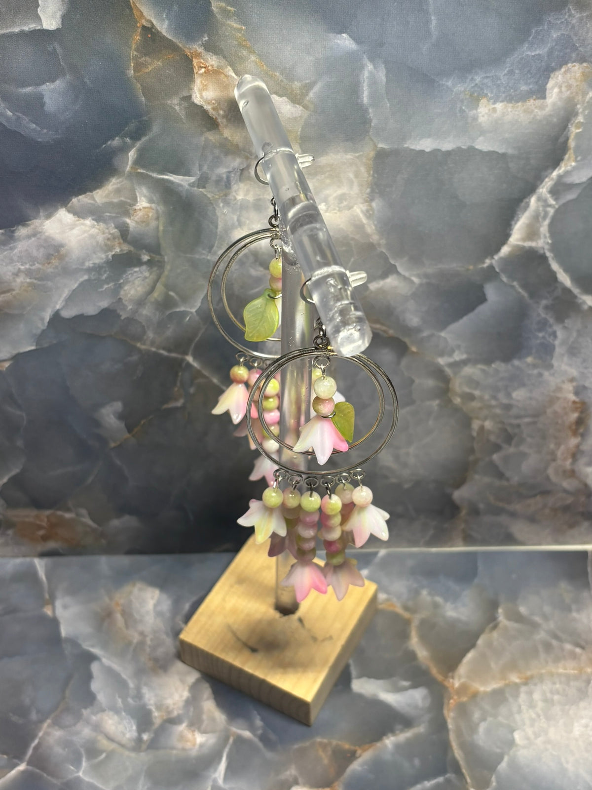 Pink Flower Chandler Earrings
