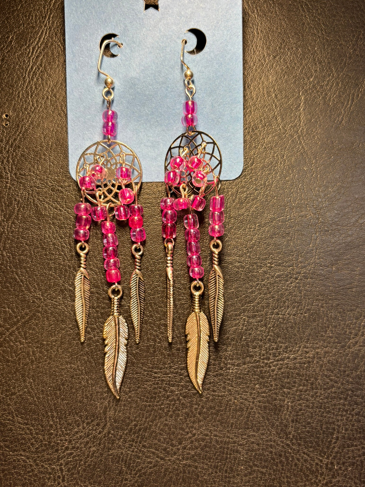 Fuchsia Dreamcatcher Earrings