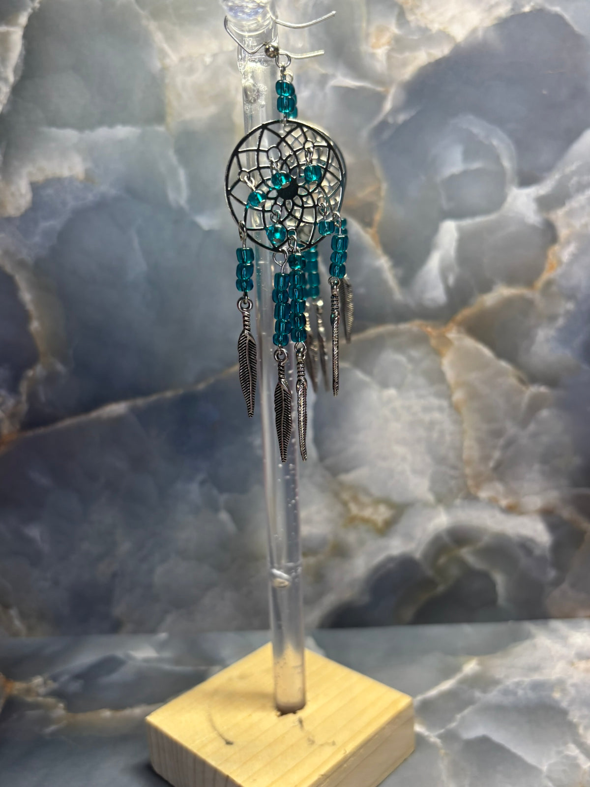 Teal Dreamcatcher Earrings