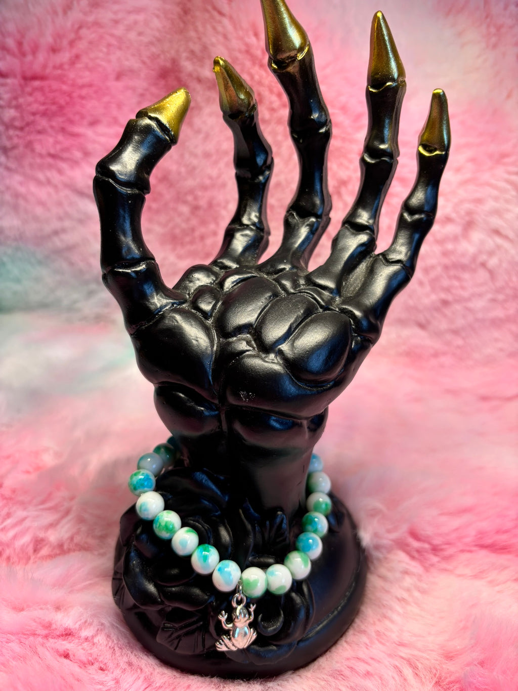 Frog Charm Stretch Bracelet
