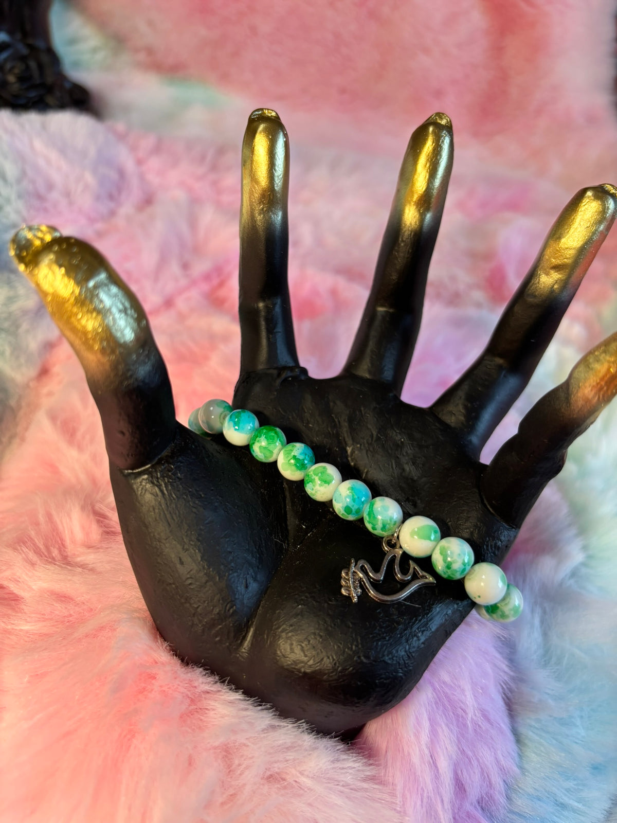 Dove Charm Stretch Bracelet