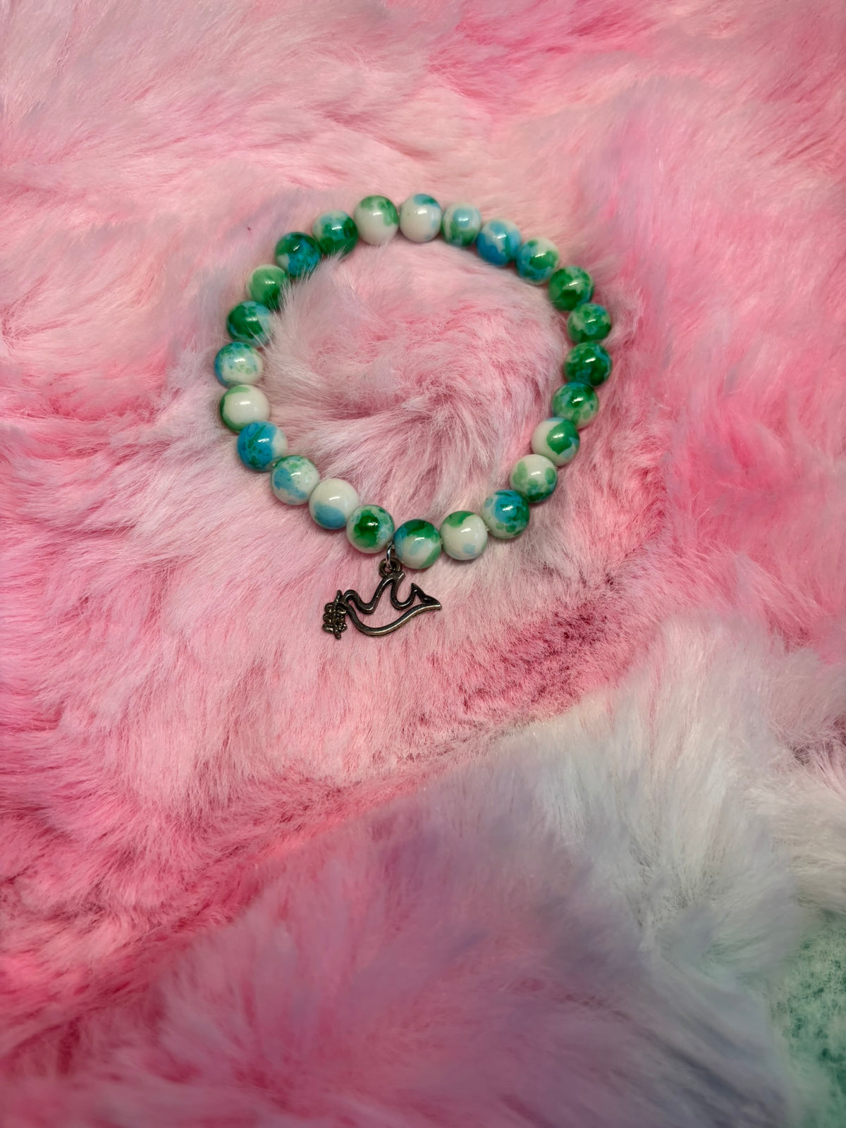 Dove Charm Stretch Bracelet