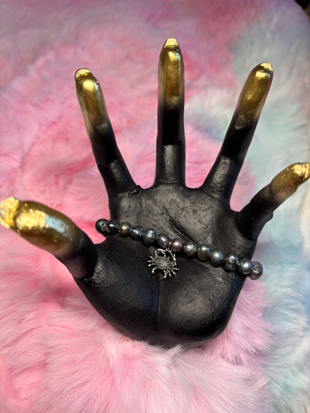 Crab Charm Stretch Bracelet