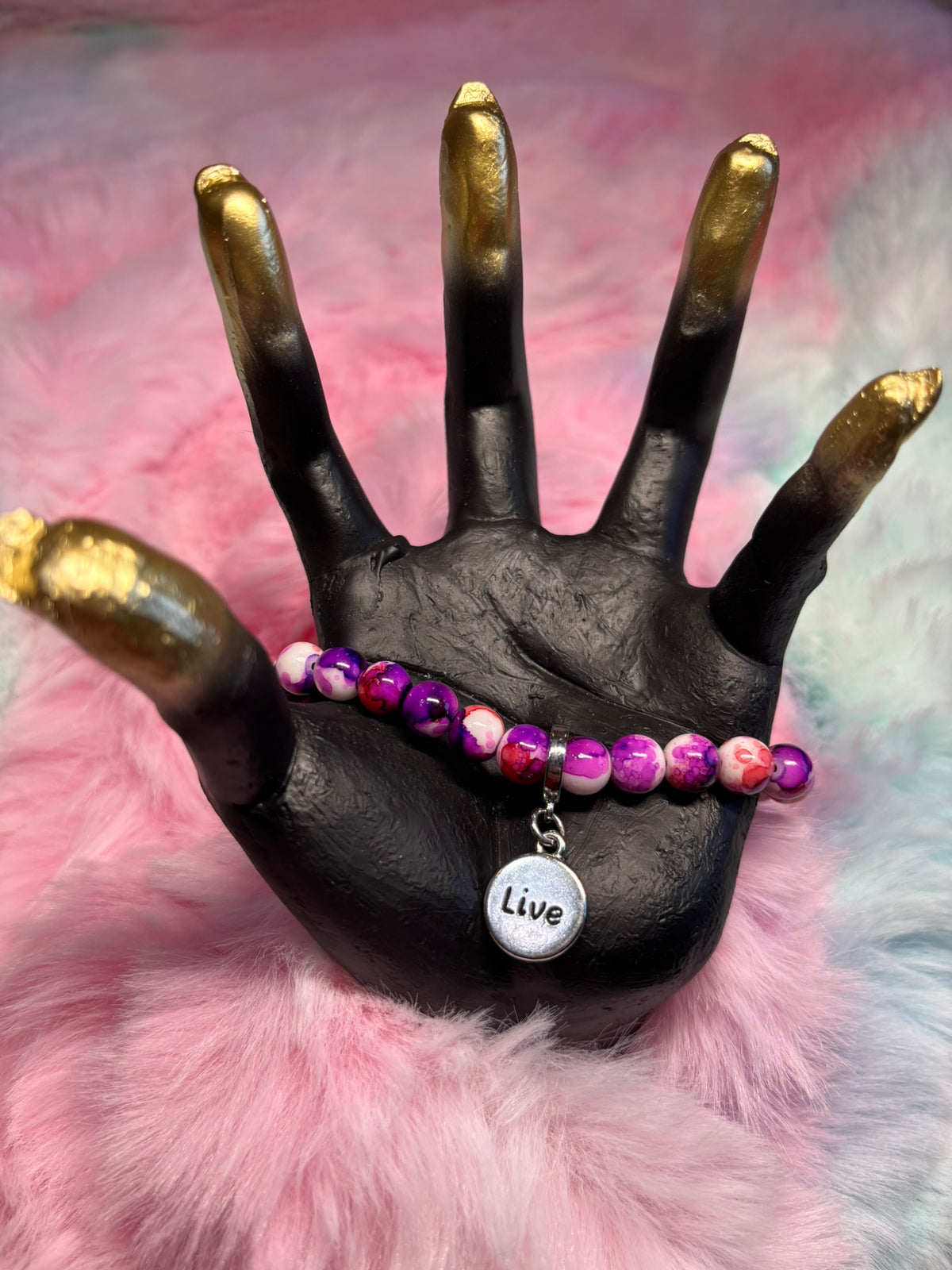 Live Charm Stretch Bracelet