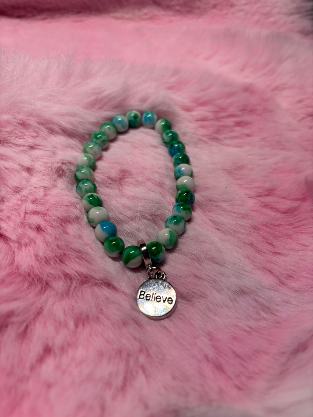 Believe Charm Stretch Bracelet