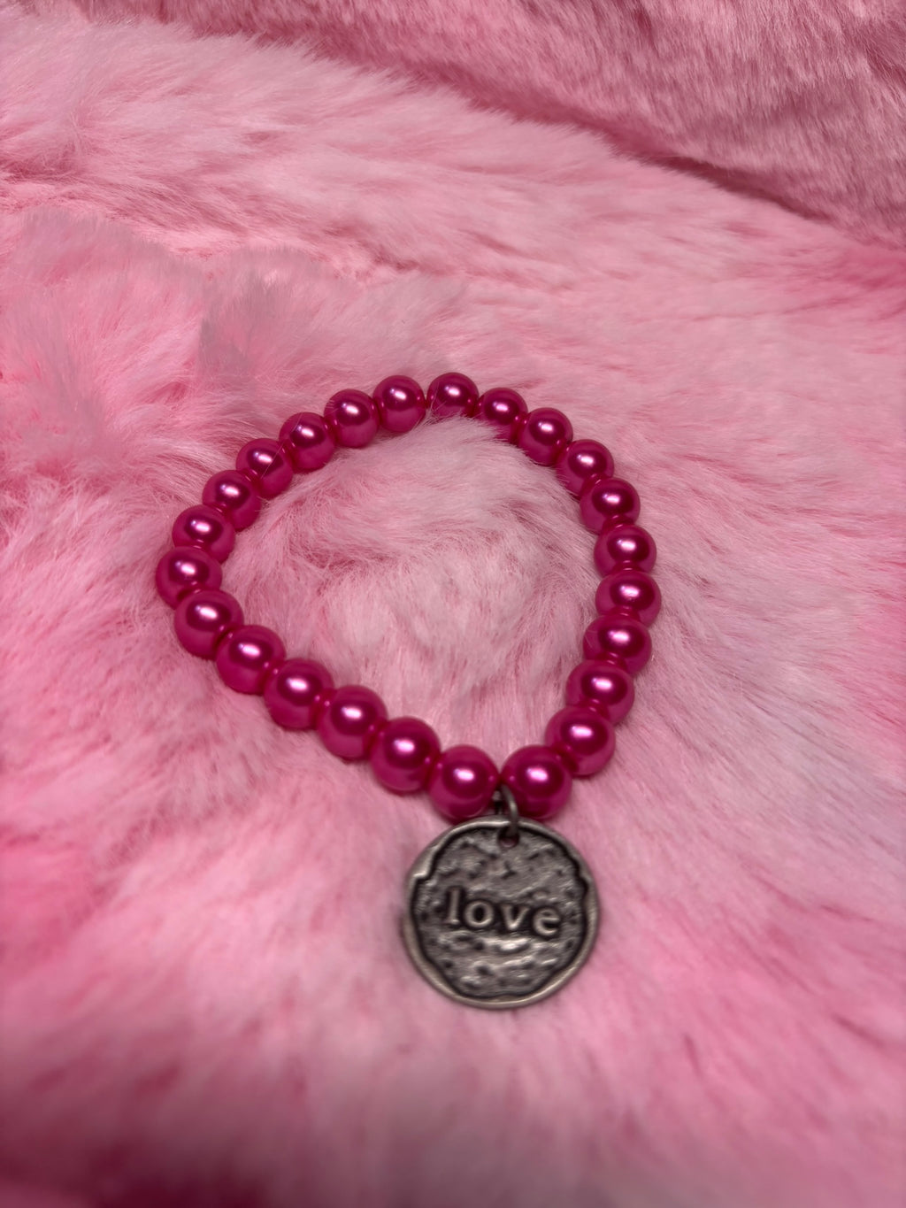 Love Coin Charm Stretch Bracelet