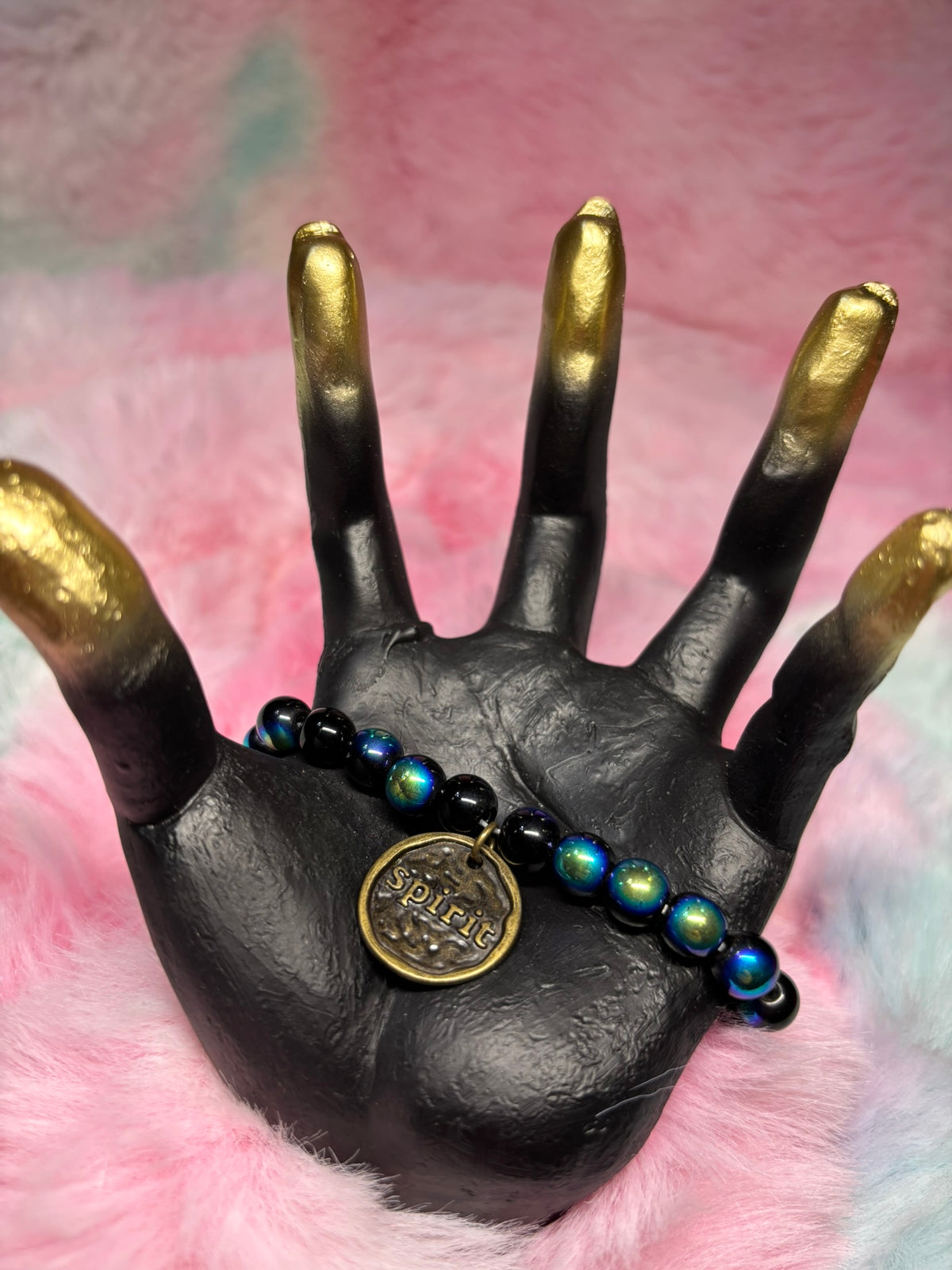 Spirit Coin Charm Stretch Bracelet
