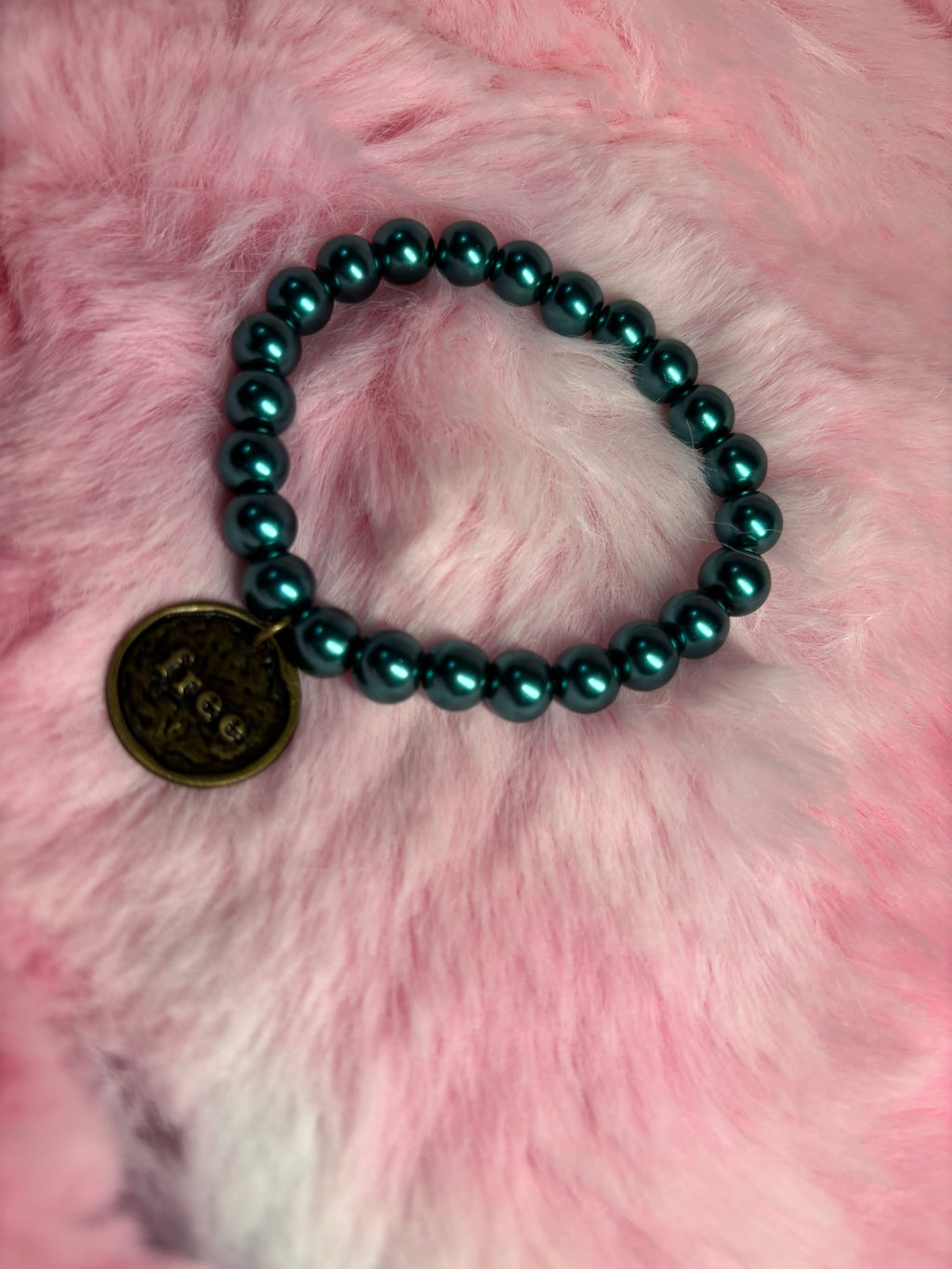 Free Coin Charm Stretch Bracelet