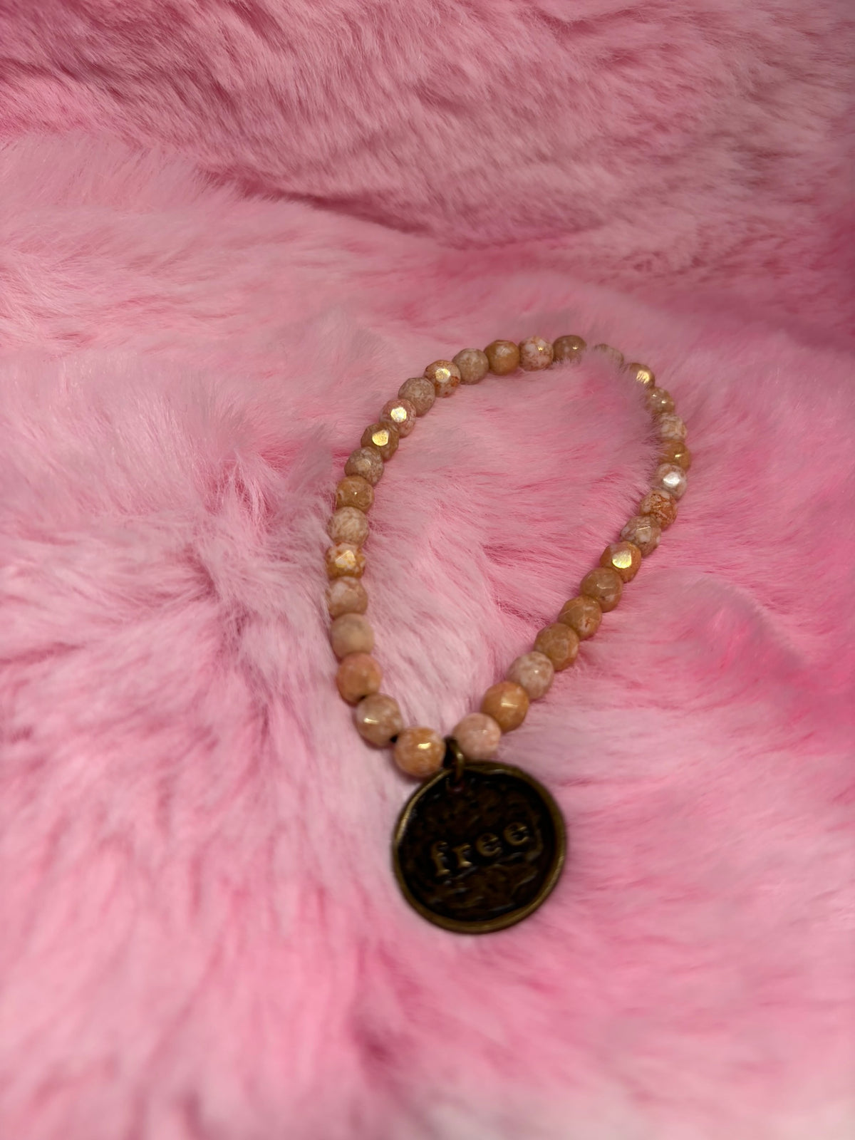 Free Coin Charm Stretch Bracelet