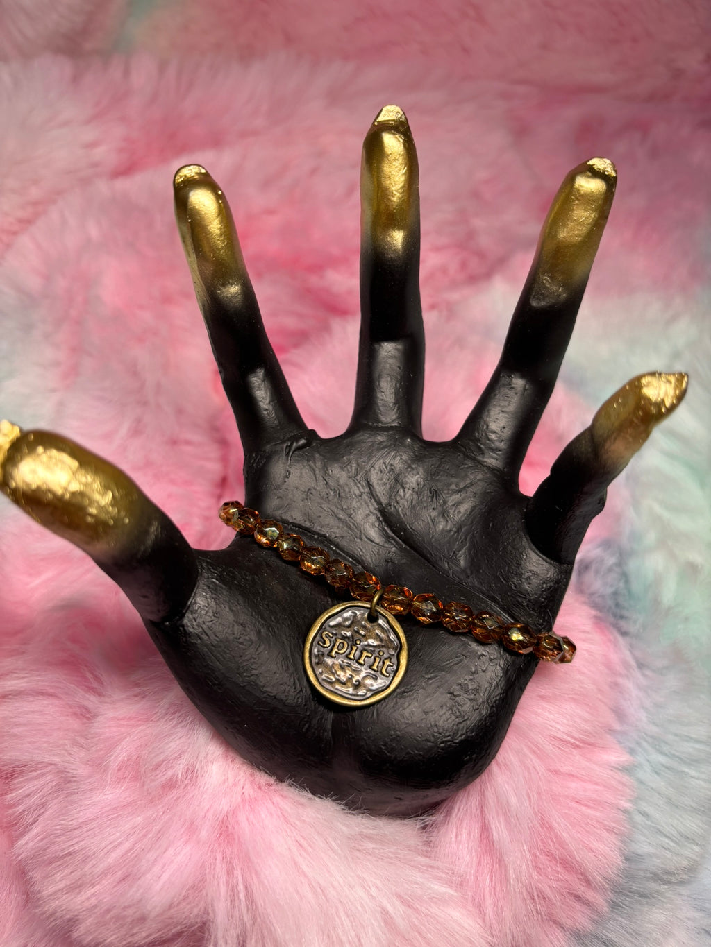Spirit Coin Charm Stretch Bracelet