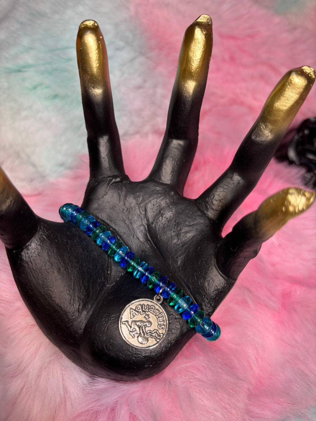 Aquarius Charm Stretch Bracelet