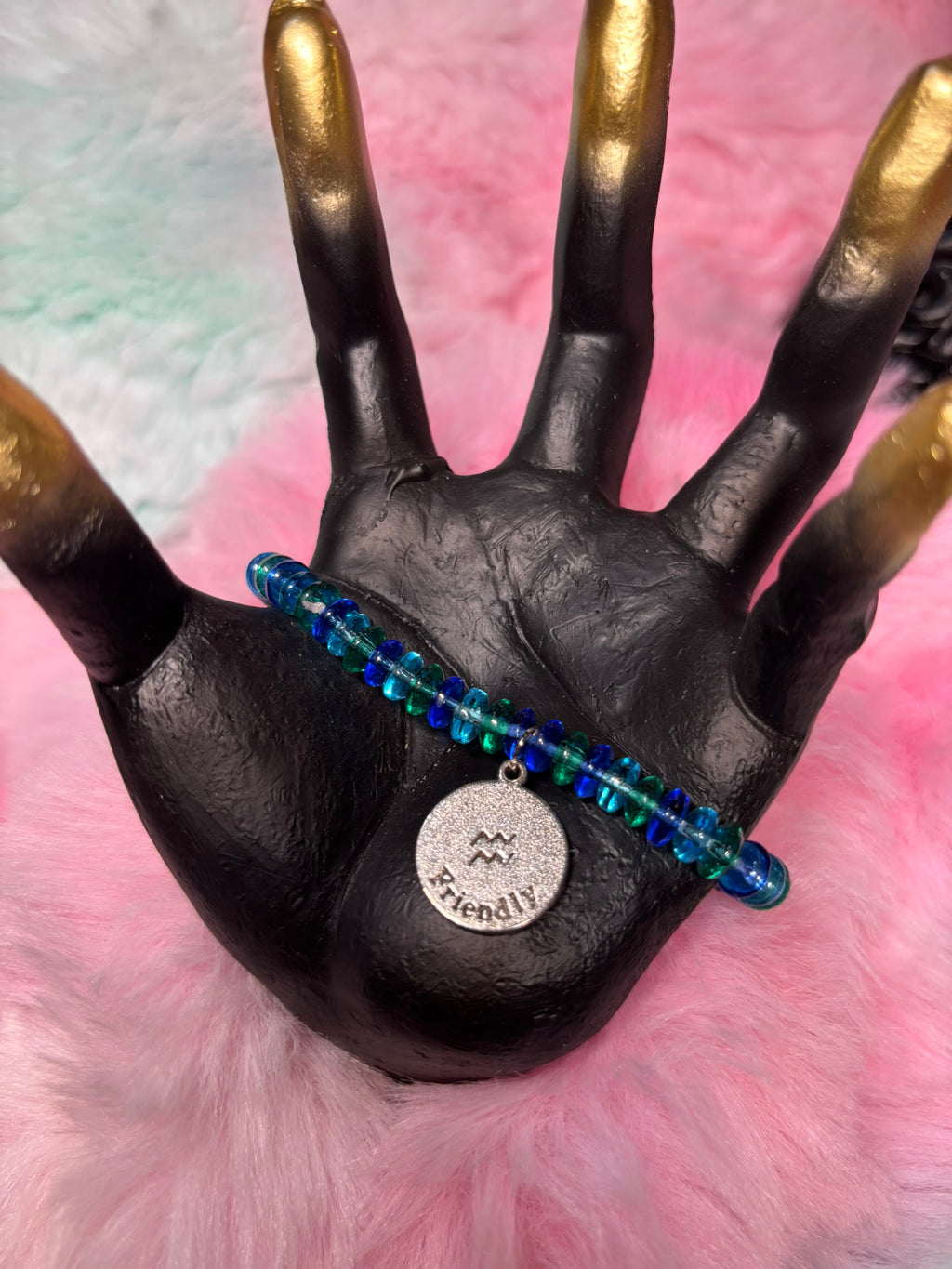 Aquarius Charm Stretch Bracelet