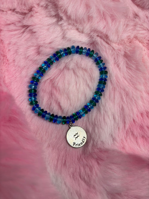 Aquarius Charm Stretch Bracelet