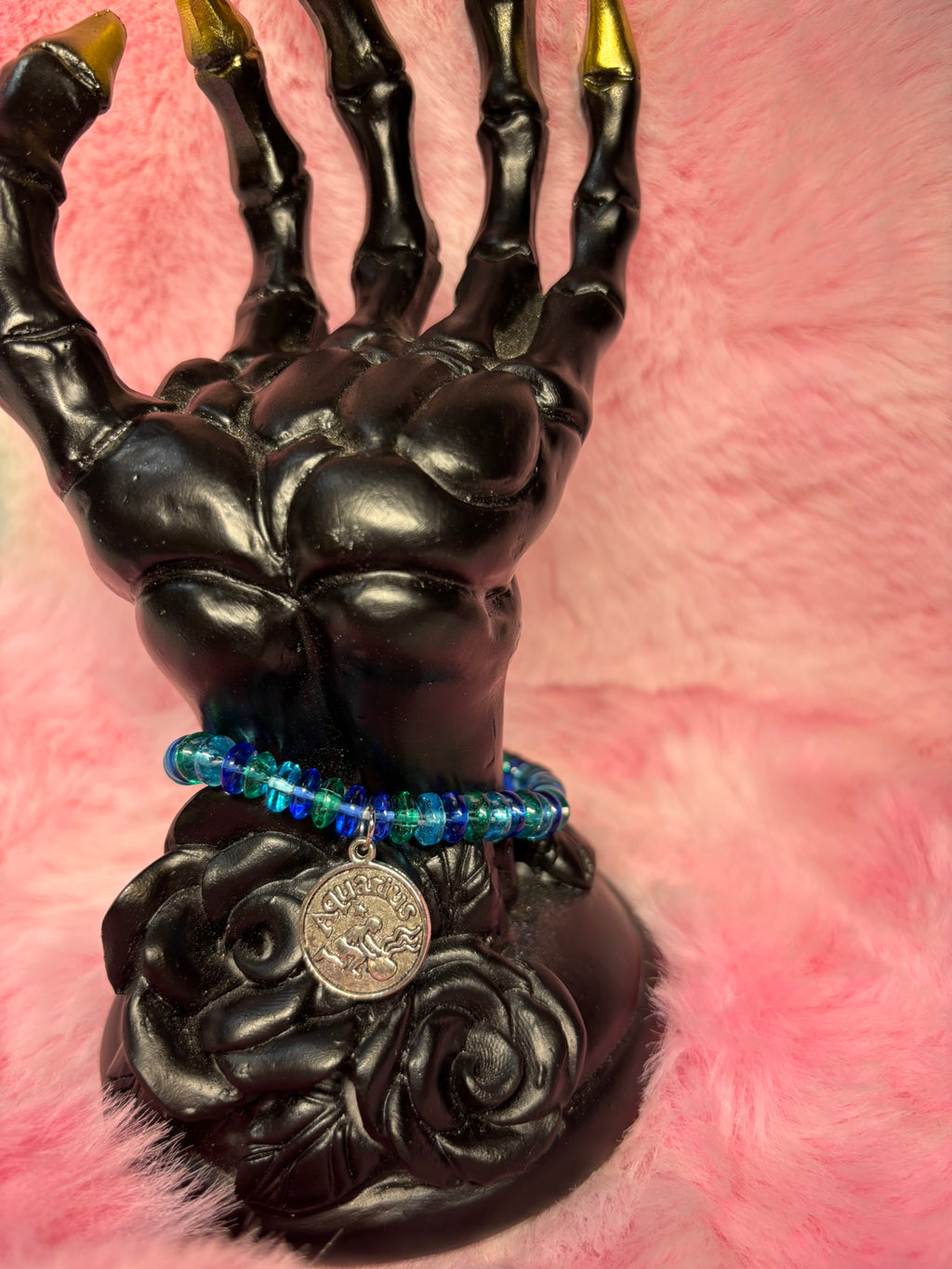 Aquarius Charm Stretch Bracelet
