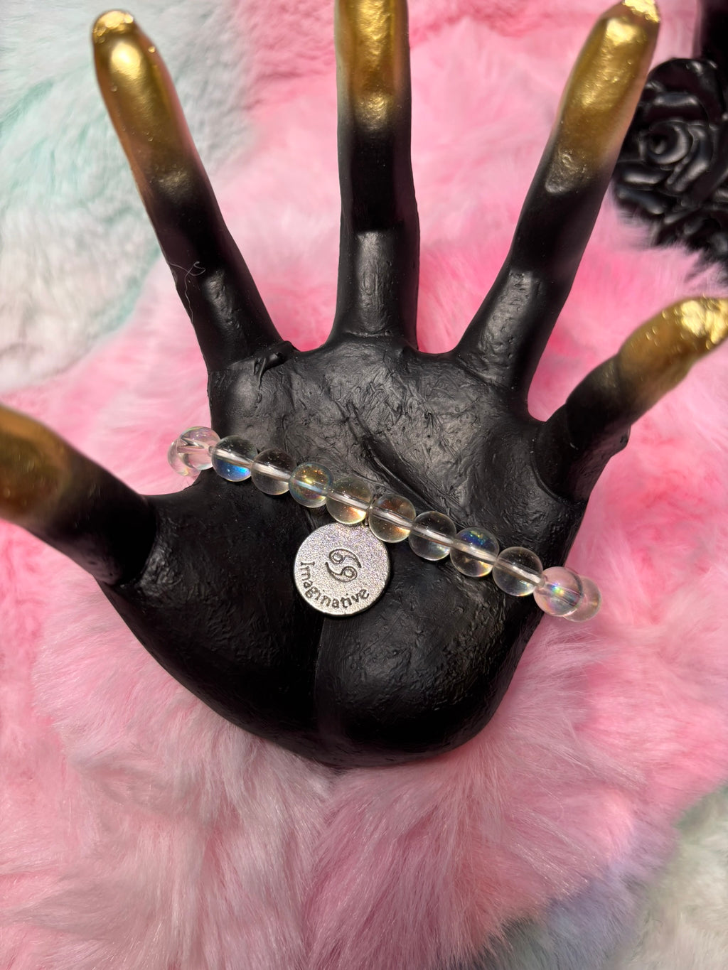 Cancer Charm Stretch Bracelet
