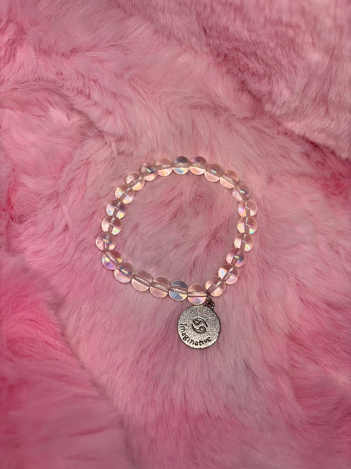 Cancer Charm Stretch Bracelet