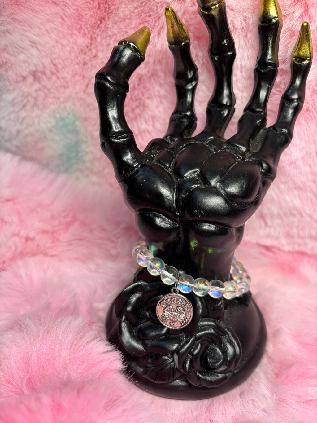 Cancer Charm Stretch Bracelet