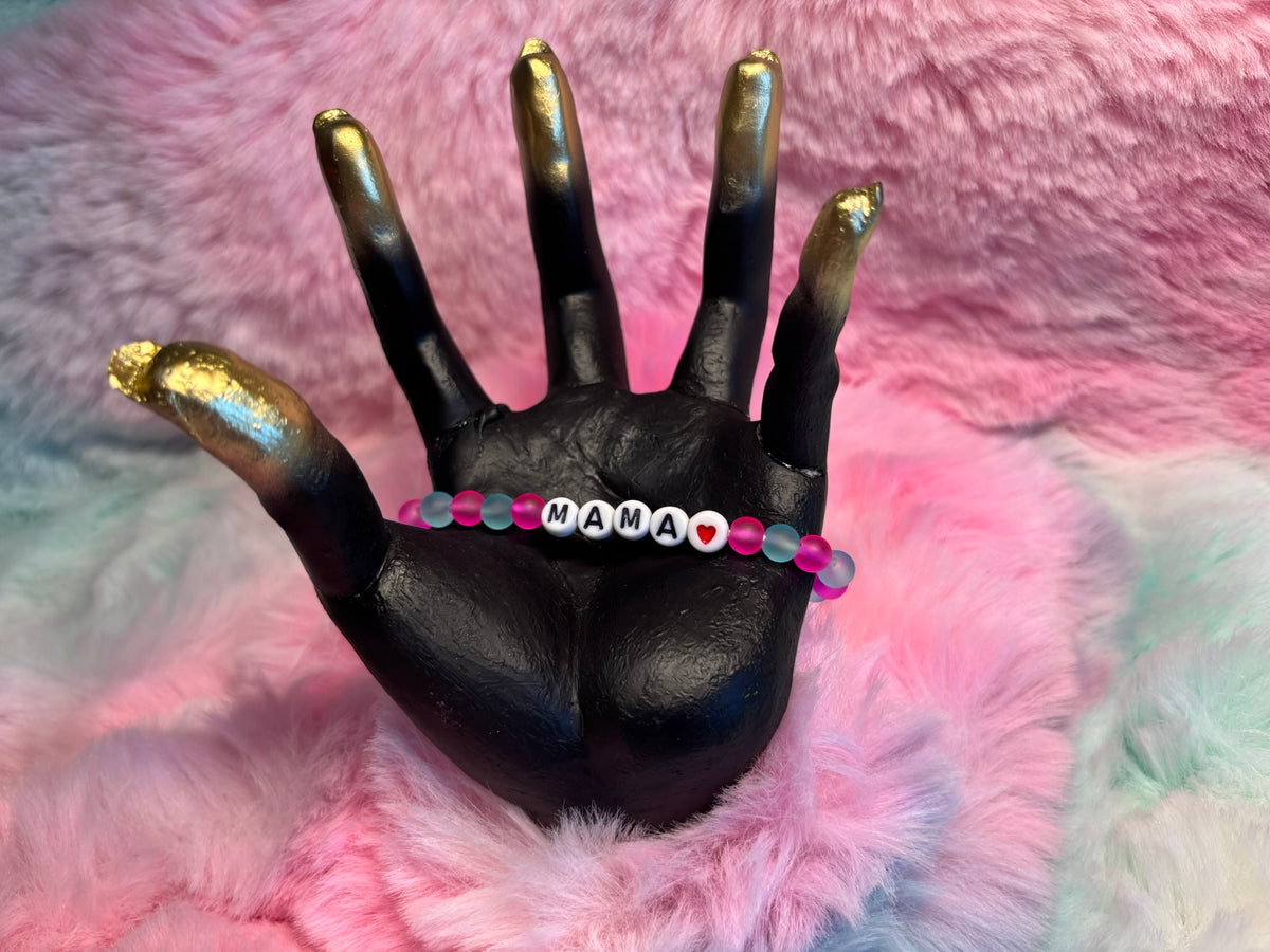 Mama Letter Beads Stretch Bracelet