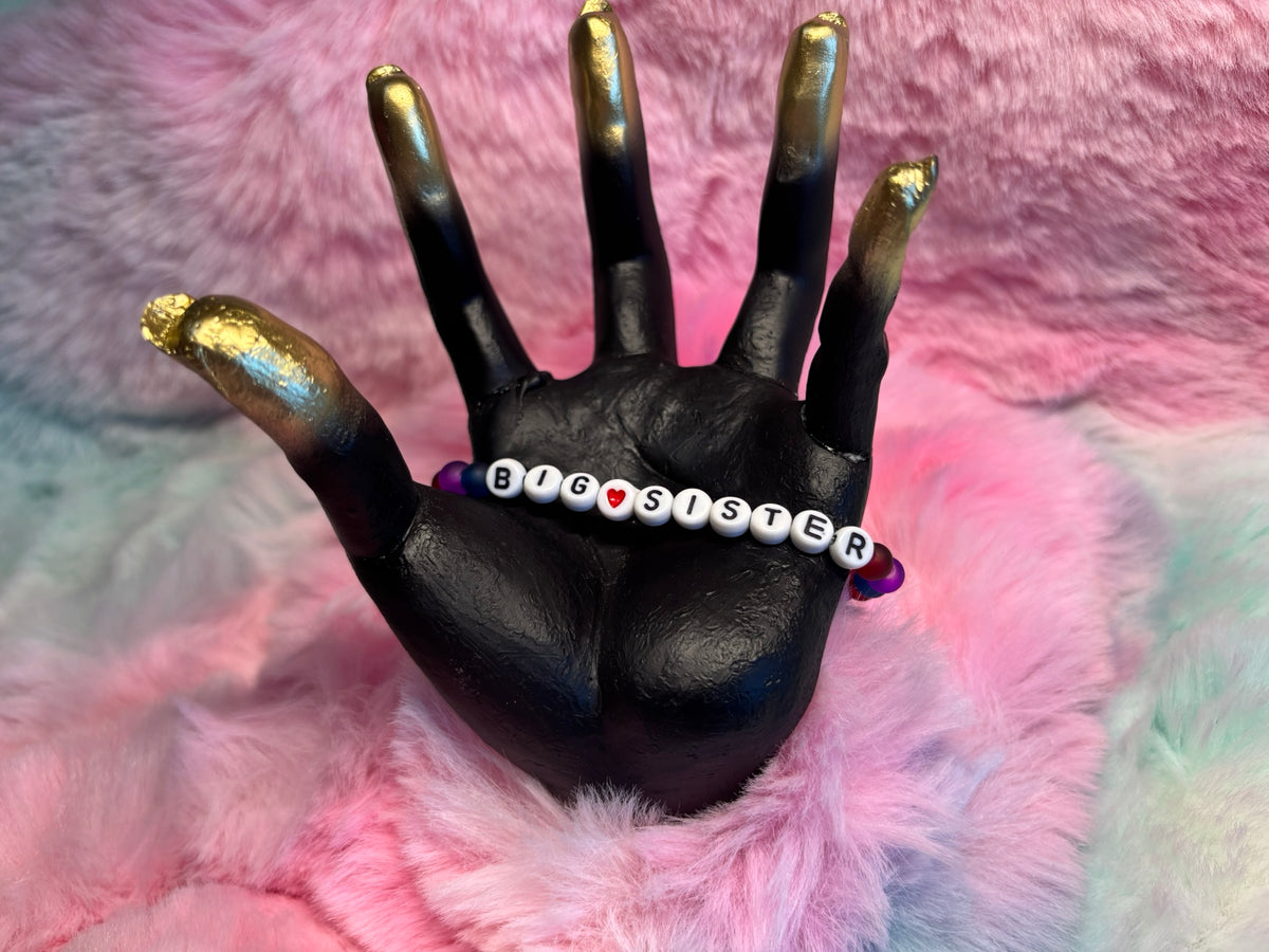 Sister Letter Beads Stretch Bracelet