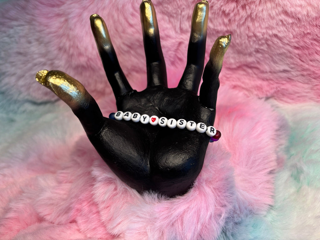 Sister Letter Beads Stretch Bracelet