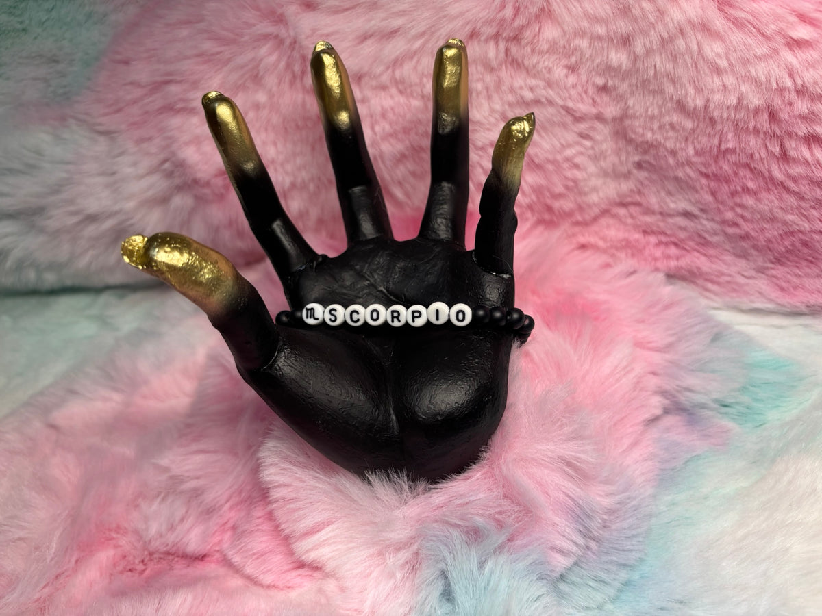 Scorpio Letter Beads Stretch Bracelet