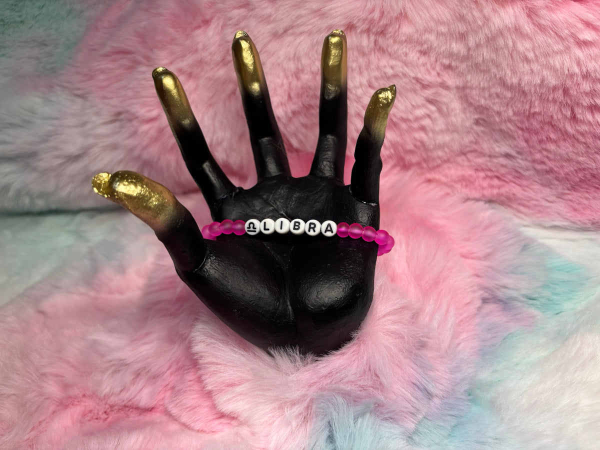 Libra Letter Beads Stretch Bracelet