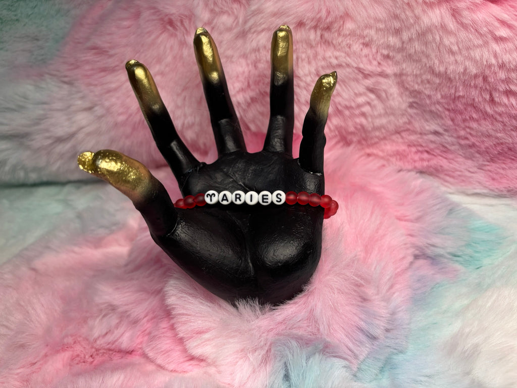 Aries Letter Beads Stretch Bracelet