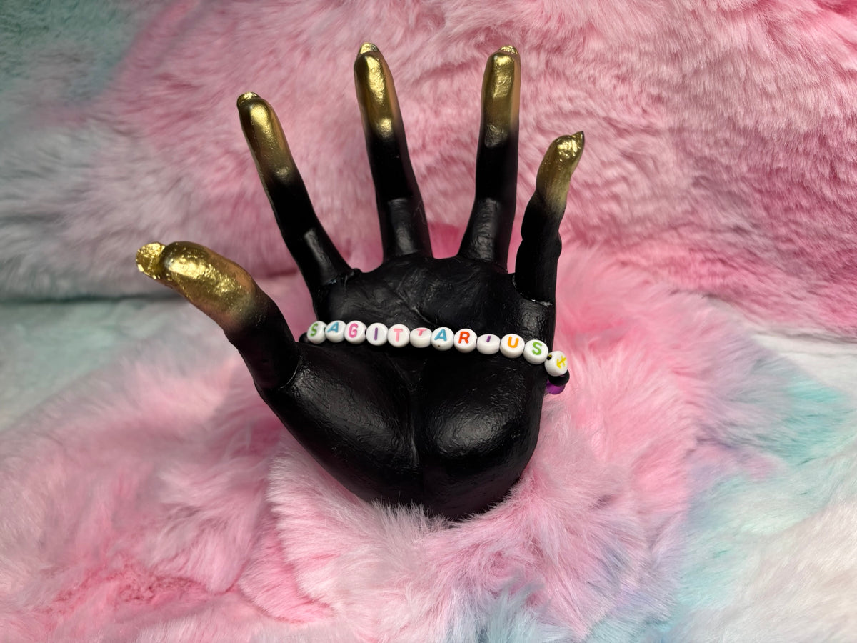 Sagittarius Letter Beads Stretch Bracelet