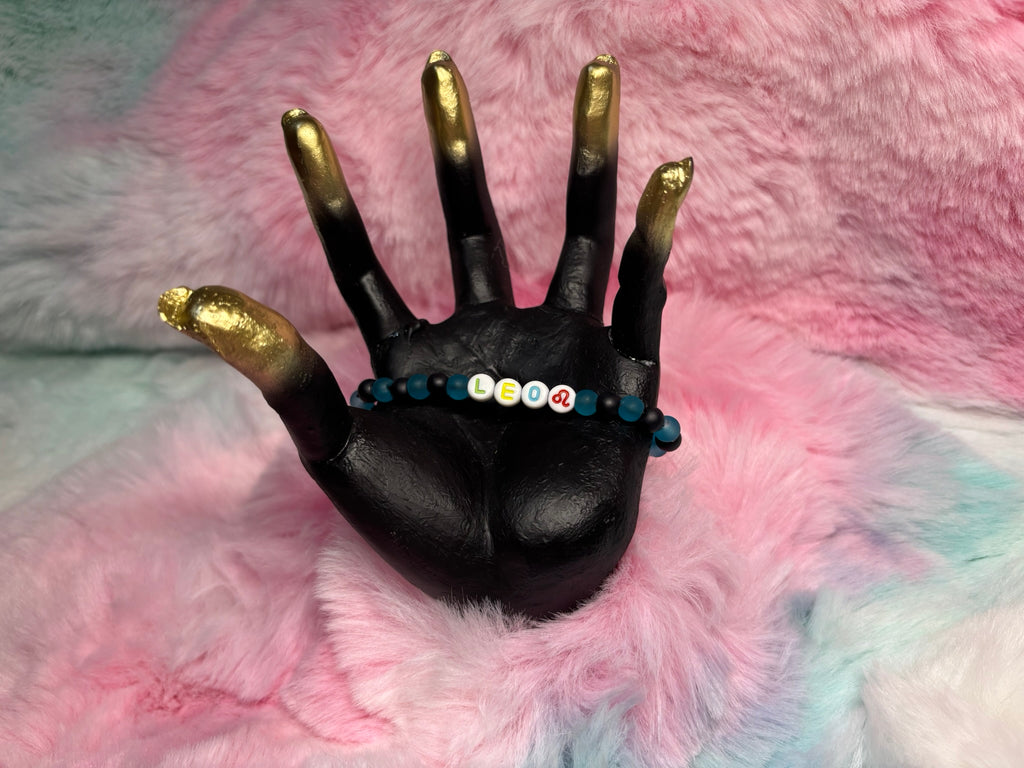 Leo Letter Beads Stretch Bracelet