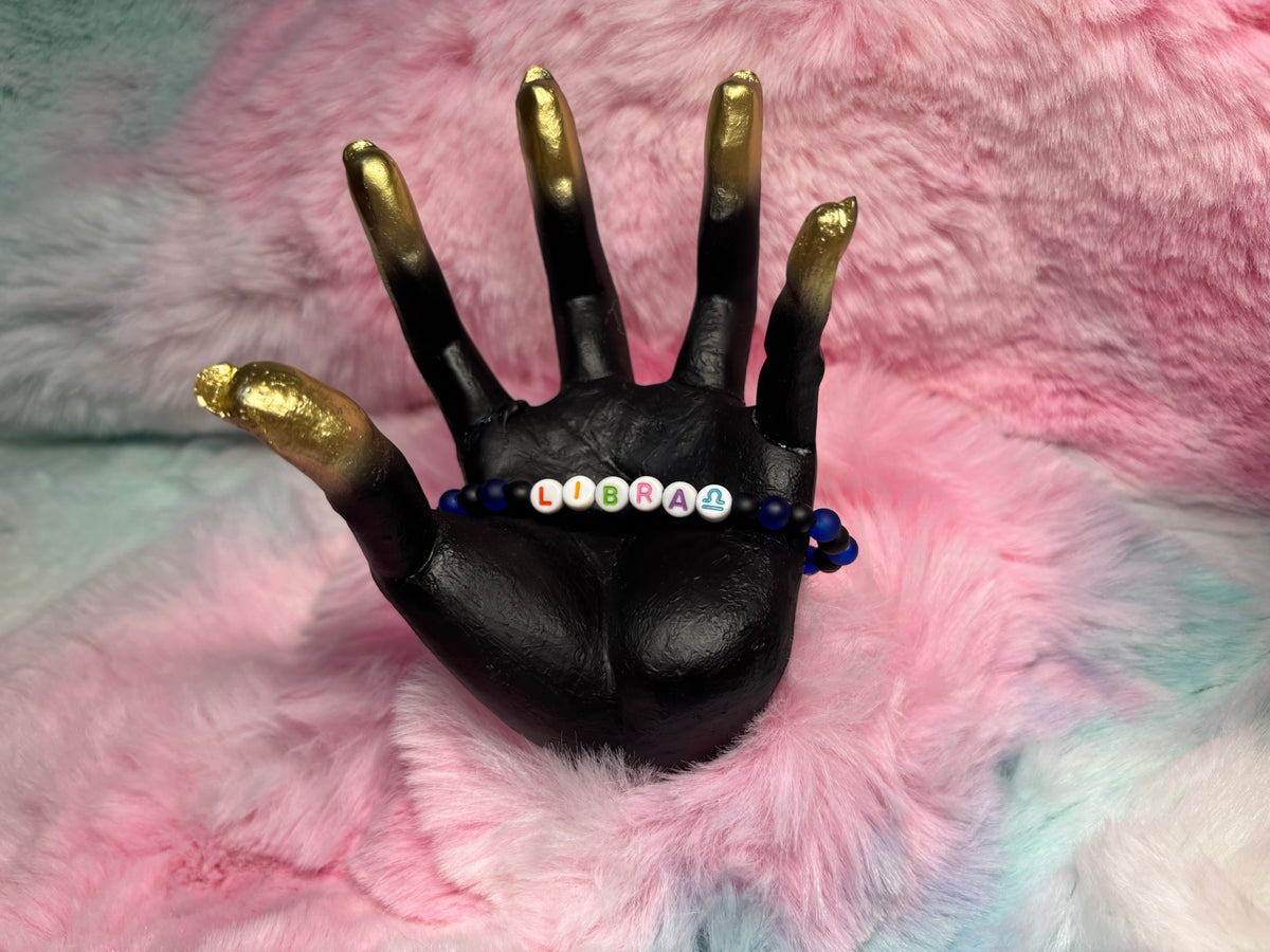 Libra Letter Beads Stretch Bracelet
