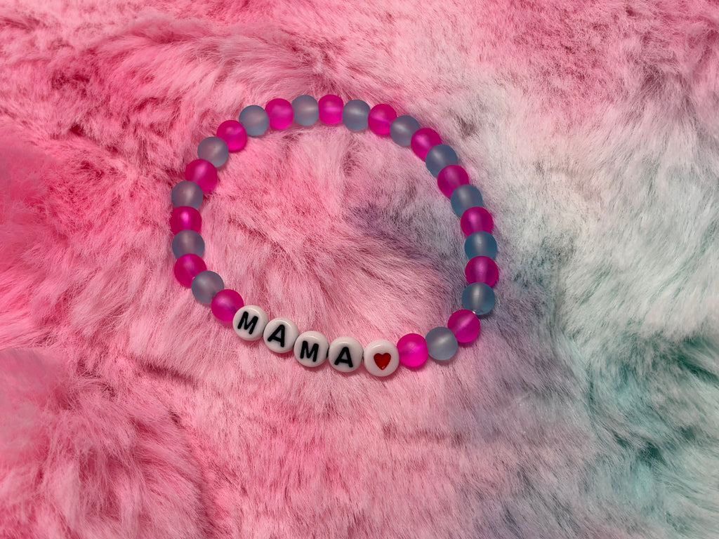 Mama Letter Beads Stretch Bracelet