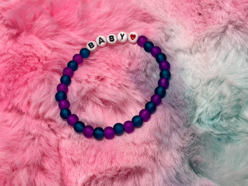Baby Letter Beads Stretch Bracelet
