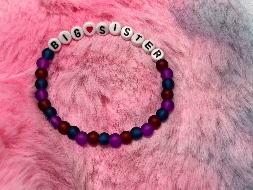 Sister Letter Beads Stretch Bracelet