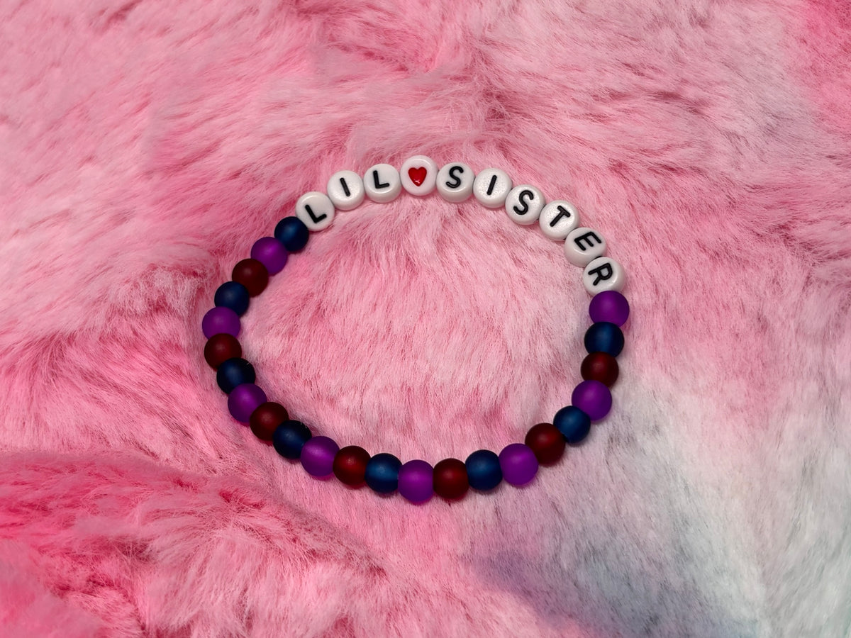 Sister Letter Beads Stretch Bracelet