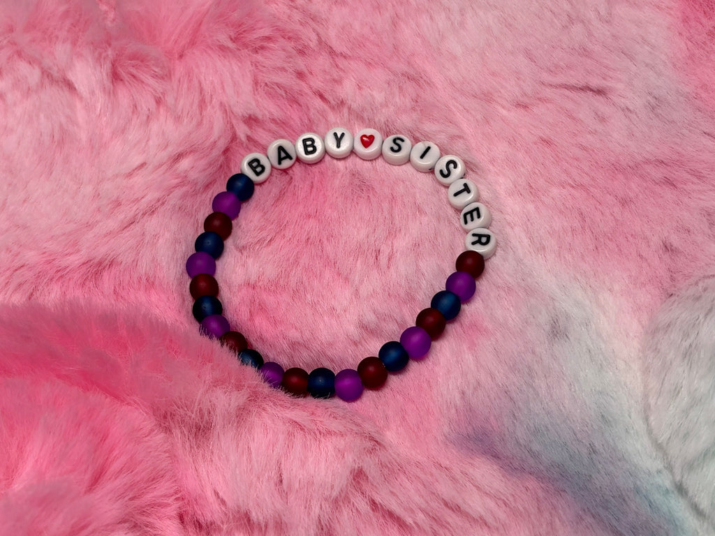 Sister Letter Beads Stretch Bracelet