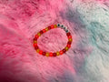 Bold Letter Beads Stretch Bracelet