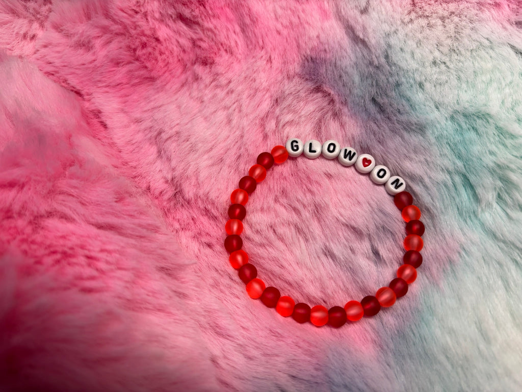 Glow On Letter Beads Stretch Bracelet