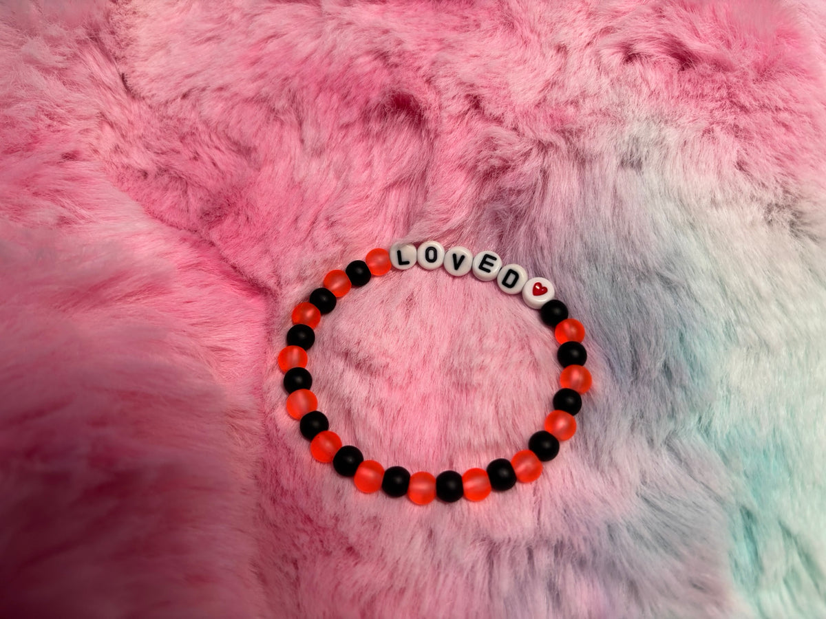 Loved Letter Beads Stretch Bracelet