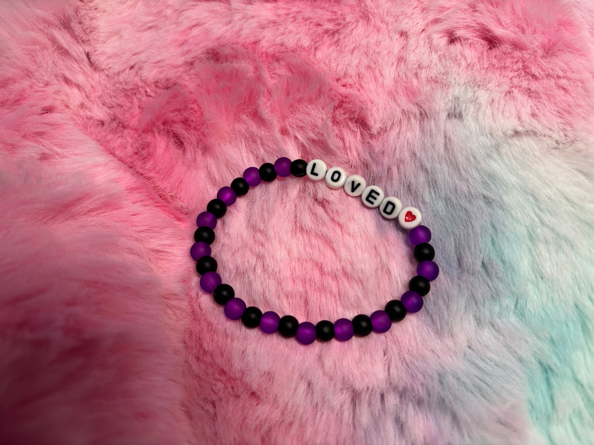 Loved Letter Beads Stretch Bracelet