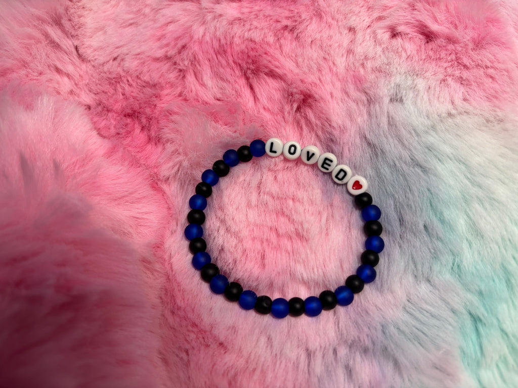 Loved Letter Beads Stretch Bracelet
