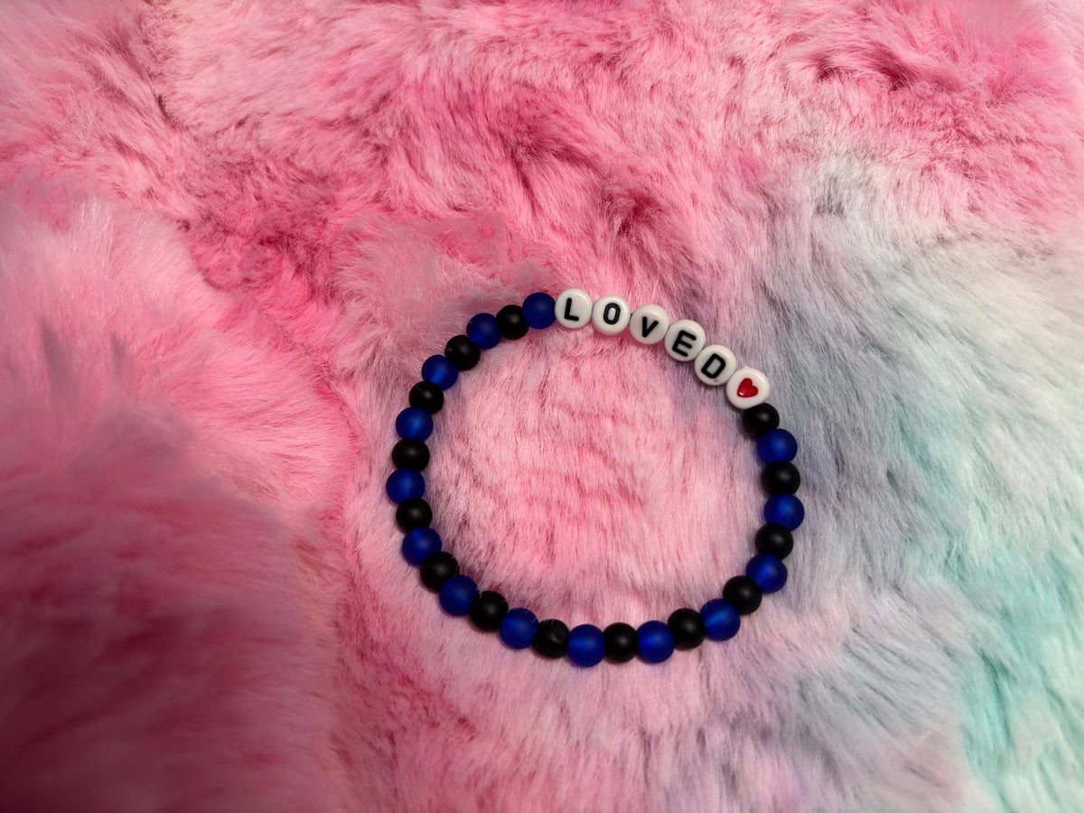 Loved Letter Beads Stretch Bracelet