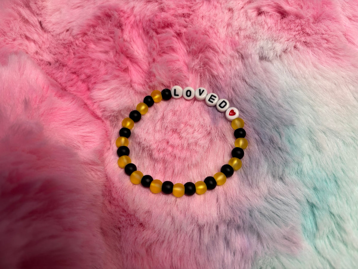 Loved Letter Beads Stretch Bracelet