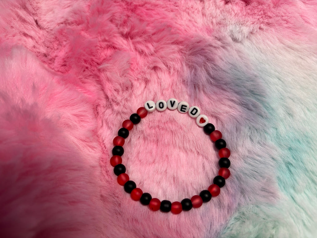 Loved Letter Beads Stretch Bracelet