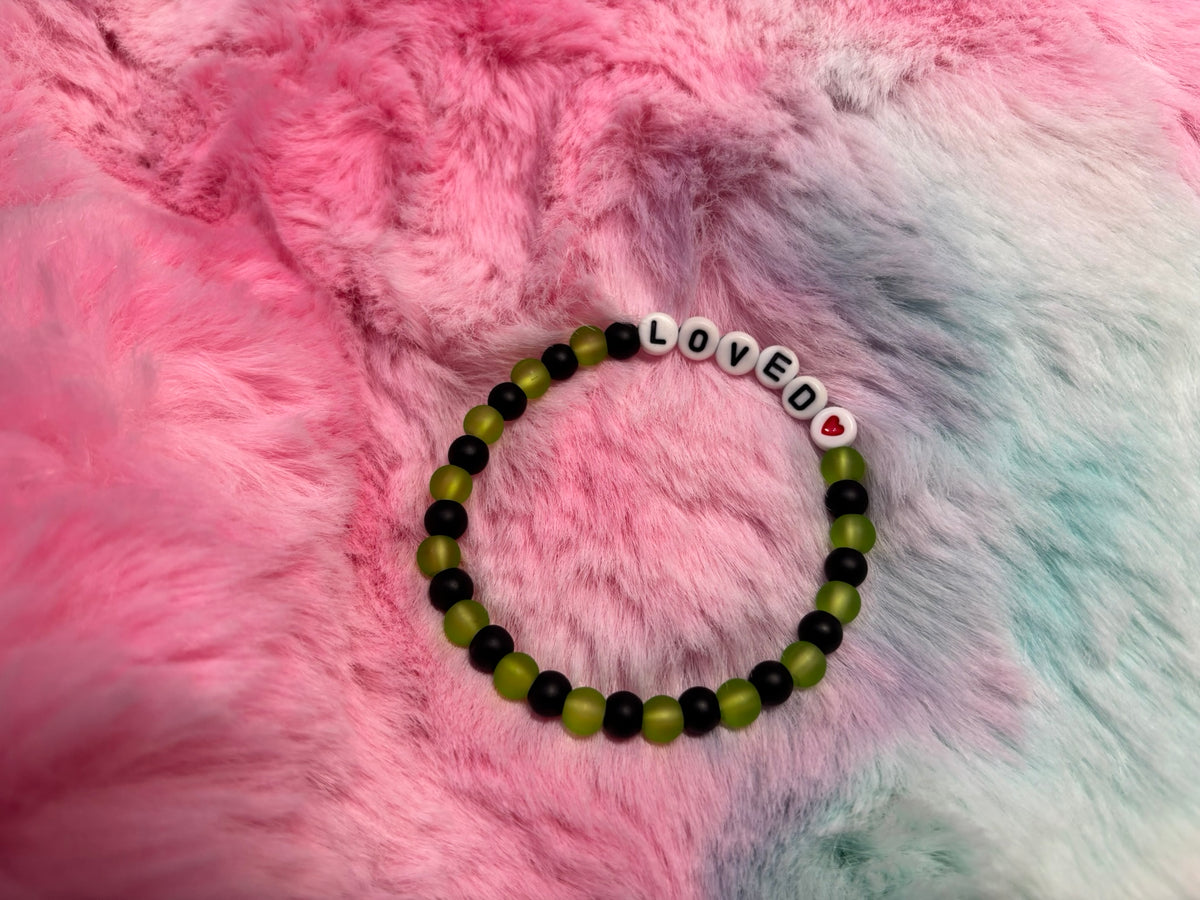 Loved Letter Beads Stretch Bracelet
