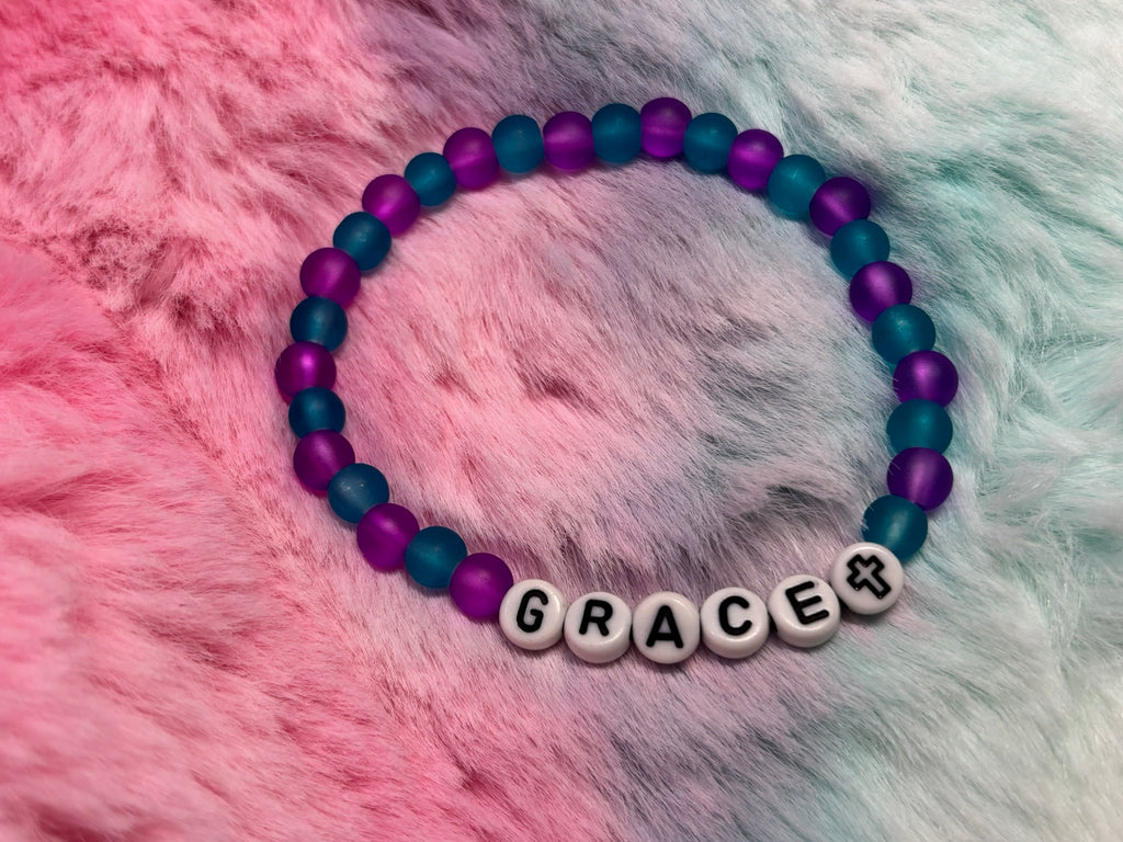Grace Letter Beads Stretch Bracelet