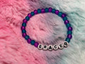 Grace Letter Beads Stretch Bracelet